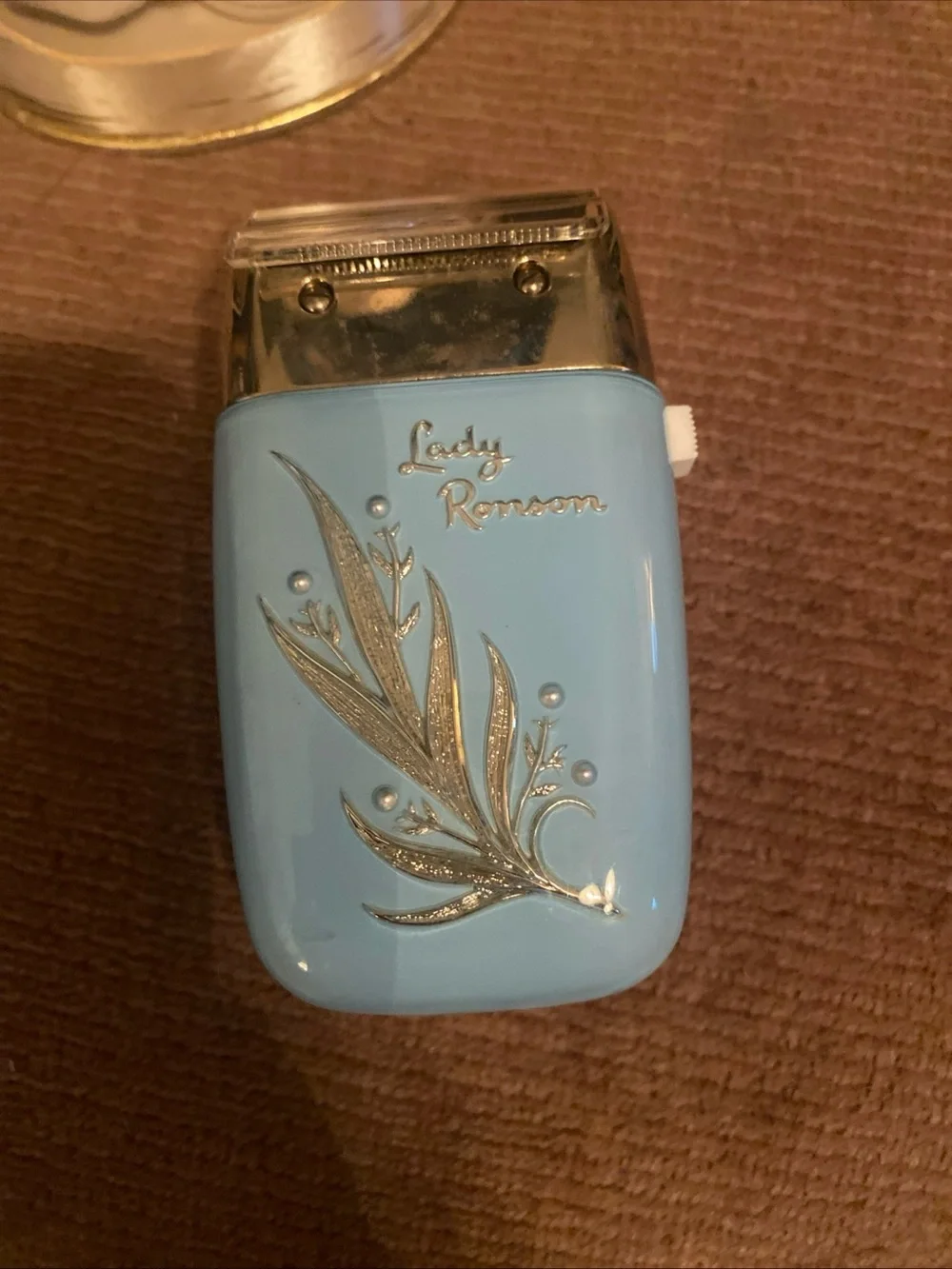 Vintage 1960s Lady Ronson Electric Shaver Blue w/ Case WORKING Mid Century